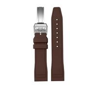 YELEMEABHB Watch Band Fit For IWC Watch Big Pilot Portofino TOP GUN Portugieser 20mm 21mm 22mm Rubber Straps Watch strap(Brown folding clasp,21mm)