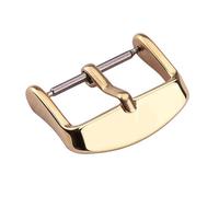 YELEMEABHB Watch Buckle 16 18 20 22 24mm Polished Black Glod Solid Stainless Steel Watchband Strap Clasp Accessories Watch Clasp(Gold Polished,22mm)