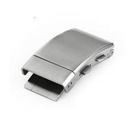 YELEMEABHB Watch Buckle Solid 316L Stainless Steel Brushed Folding Safety Double Push Extendable Adjustable Clasp 18/20/22mm Watch Clasp(22mm)