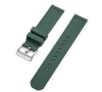YELEMEABHB Watch Strap 18mm 20mm 22mm Fluoro Rubber Watchbands Quick Release Diving For Each Brand Smart Watches Watch strap(Green silver,18mm)