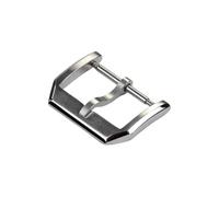 YELEMEABHB Watch Universal Needle Buckle Belt Silicone Fit for Nylon Replacement Stainless Steel 18mm 20mm Silver Black Watch Clasp(Silver-20mm)