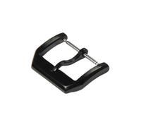 YELEMEABHB Watch Universal Needle Buckle Belt Silicone Fit for Nylon Replacement Stainless Steel 18mm 20mm Silver Black Watch Clasp(Black-18mm)