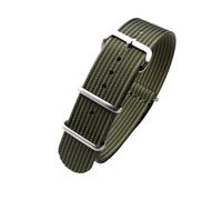 YELEMEABHB Watchband 20mm 22mm Straps Retro Watch Strap Braid Ballistic Fabric Watch strap(Groen,22mm)