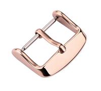 YELEMEABHB Wholesale 15pcs/Set Solid Stainless Steel Watch Band Clasp 16 20 22 24mm Silver Gold Metal Leather Watchband Strap Buckle Belt Watch Clasp(Rose Gold,22mm)