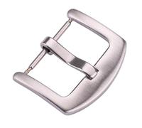 YELEMEABHB Wholesale 18mm 20mm 22mm 24mm Metal Watch Band Buckle Men Watchbands Strap Silver Solid Stainless Steel Clasp Accessories Watch Clasp(Silver Brushed,16mm)