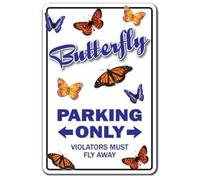 Yelenacca Butterfly Decal Butterflies Parking Lover Insect Monarch Retro Metal Tin Sign 8X12 Inches