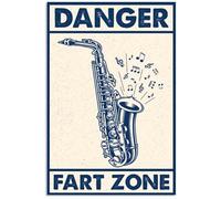 Yelenacca Danger Fart Zone Retro Metal Tin Sign 8X12 Inches