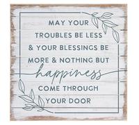 Yelenacca May Your Troubles Be Less and Your Blessings Be More and Nothing but Happiness Come Though Your Door - Rustic - House Blessing Home Decor Retro Metal Tin Sign 8X12 inches