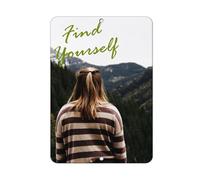 Yelenacca Metal Tin Sign Aluminum Funny Find Yourselfformative Novelty Wall Art Vertical for Coffee Yard Home Kitchen Wall Decoration 8X12 Inch