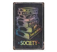 Yelenacca Wall Decor Book Lover - If You Can Read This, I was to Put My Book Metal Man Cave Bar Pub Club Home Wall Decoration Retro Metal Tin Sign 8X12 inches