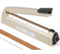 Yeler 12 Inch Manual Impulse Heat Sealer Machine for Plastic Bags PE PP Bags, Beige