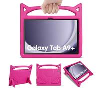 YELERWE Kids Case for Samsung Galaxy Tab A9 Plus 11inch, Lightweight Durable Shockproof Samsung Galaxy Tab A9+ Tablet Cover with Handle,Build-in Kickstand for Kids (Pink)