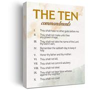 YeleY Inspirational 10 Commandments Print Ten Commandment Paintings Canvas Wall Art Poster Artwork Ready to Hang Modern Home Office Decor