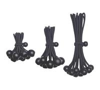 YELIER Bungee Cords with Balls 30 Pack, Ball Bungee Cords Comes in Three Sizes: 4 "6" 9", UV Resistant, Antioxidant, Secure Tie Down. (30, Black)