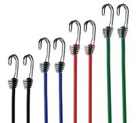 YELIER Bungee Cords with Hooks - 6mm Small Bungee Cords, 8-Piece Set - Black, White, & Multi-Color Options for Outdoor, Camping, and Storage (Mix-Colors, 6mm 8piece Set)