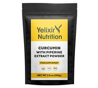 Yelixir Nutrition Curcumin Extract Powder 100 g with Piperine Extract | Premium Curcumin Extract Powder with Piperine Extract, Natural Turmeric Ingredient for Daily Wellness and Nutrition Support