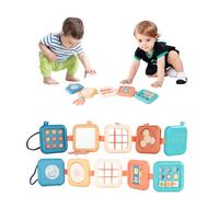 YELKOEYN Busy Board for 1 Year Old - Montessori Toys, 8 in 1 Travel Toys For Toddlers on Plane, Baby Activity Cube, My First Busy Book for 1 2 3 Year Old Boy Girl Birthday Gifts