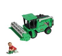 YELKOEYN Combine Harvester Toys - Realistic Combination Harvester Model, Harvester Pretend Toy, Simulating Wheat Cutting Scenes & Movable Farm Toys for Boys Girls Kids (Green)