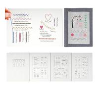 YELKOEYN Embroidery Sewing Book - Stitch Book for Beginners, Embroidery Stitches Tutorial, Sewing and Stitching Guide, Embroidery Kit with Stitch Instructions for Adult DIY Craft Products