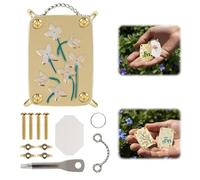 YELKOEYN Micro Flower Press - Metal Mini Flower Press, Potable DIY Kit for Pressed Flowers Preservation, Handmade Plant Preservation Kit, Suitable for Art and Craft Enthusiasts (Bluet)