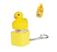 YELKOEYN Quacking Duck Fidget Toy - Rechargeable Ducky Fidget Keyring with Colorful Lights, Duck Keyboard That Quacks, Duckies Clicker Keychain for Adult Stress Anxiety Relief Office Home