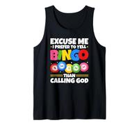 Yell Bingo Before Calling God Bingo Player Tank Top