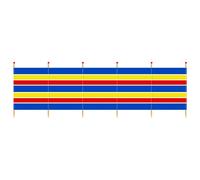 Yello 6-Pole Traditional Windbreak: 120x371 cm Wind Shelter for Beach/Camping; Pack 120x8x8 cm, 21 kg | Code 5.03147E+12