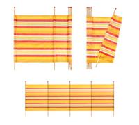 WBL Sun Protection Outdoor Standard Stripes Windbreak available in Yellow - 5 Pole