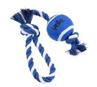 Yello Dog Tennis Ball Rope Tug Game, Interactive Toy