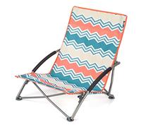Yello Low Folding Beach Collapsible Outdoor Picnic Camping Chair with Carry Bag Zig Zag