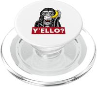 Y'ello monkey calling funny supreme print PopSockets PopGrip for MagSafe