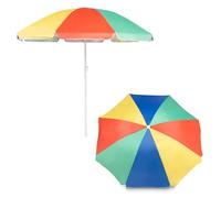 Yello Rainbow Parasol Umbrella, Sun Protection, Lightweight & Portable Beach, Pool, Garden Shade with Steel Frame & Carry Bag