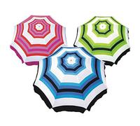 1.6m Striped Beach & Garden Patio Parasol - UPF40