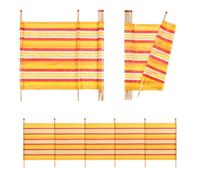 WBL Sun Protection Outdoor Standard Stripes Windbreak available in Yellow - 6 Pole
