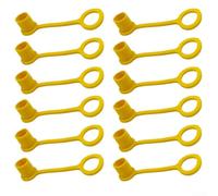 Yellow 1/4" Quick Disconnect Dust Cap 12pcs - Robust Plastic Valve Cover for Air Hoses - Leakproof Guard Against Dirt and Moisture for Garage(12pcs)