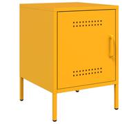 vidaXL Bedside Cabinet Mustard Yellow 36x39x50.5 cm Steel