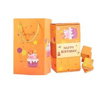(yellow) 100% New Upgraded Surprise Gift Box Creating The Most Surprising Gift, Bounce Surprise Gift Box, Pop Up Boxes Bulk,folding Bounce Card Gift Box
