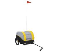 (yellow, 123 x 52 x 53 cm) vidaXL Bike Cargo Trailer Bike Cart Bicycle Cargo Trailer Bike Wagon Iron