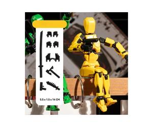 (yellow) 13 Action Figures T13 Figure 3D Printed Multi-Jointed Movable Lucky 13 Action Figure Nova 13 Action