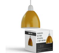 LEDSone Vintage E27 Pendant Light Fitting - White Hanging Ceiling Lamp Kit with Twisted Fabric 1m Cable & Rose - Industrial Retro Style for Kitchen, Bar, Dining Room