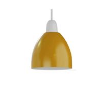 LEDSone Vintage E27 Pendant Light Fitting - White Hanging Ceiling Lamp Kit with Twisted Fabric 1m Cable & Rose - Industrial Retro Style for Kitchen, Bar, Dining Room