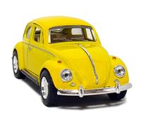 Yellow 1967 Classic Die Cast Volkwagen Beetle Toy with Pull Back Action by Kinsmart