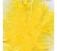 Yellow 1st Grade Eleganza Craft Marabout Feathers Mixed sizes 3"- 8" 8g pack