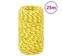 'vidaXL Polypropylene Boat Rope- Bright Yellow Boat Rope with 2 mm diameter and 25 m Length- ideal for Sailing, Camping, Fishing and Kayaking