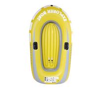 Yellow 2 Person Inflatable Boat, PVC Inflatable Fishing Boat with Two Paddle Mounts, Kayak Drifting Diving for Fishing