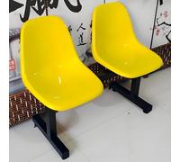 Yellow 2-Seater Waiting Room Chairs Set, Outdoor Bench with Backrest, Office Guest Recept Seating, Team & Substitute Bench for Basketball Court