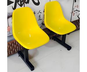 Yellow 2-Seater Waiting Room Chairs Set, Outdoor Bench with Backrest, Office Guest Recept Seating, Team & Substitute Bench for Basketball Court