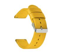 (yellow, 20mm) Nylon Canvas Watch Strap For Men Quick Release Straps 18-24 Mm