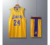 (Yellow 24#, 160cm) Lakers Kobe Bryant adult and children's jersey set