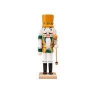 (Yellow) 25cm Wooden Nutcracker Doll Soldier Vintage Handcraft Decoration Gifts